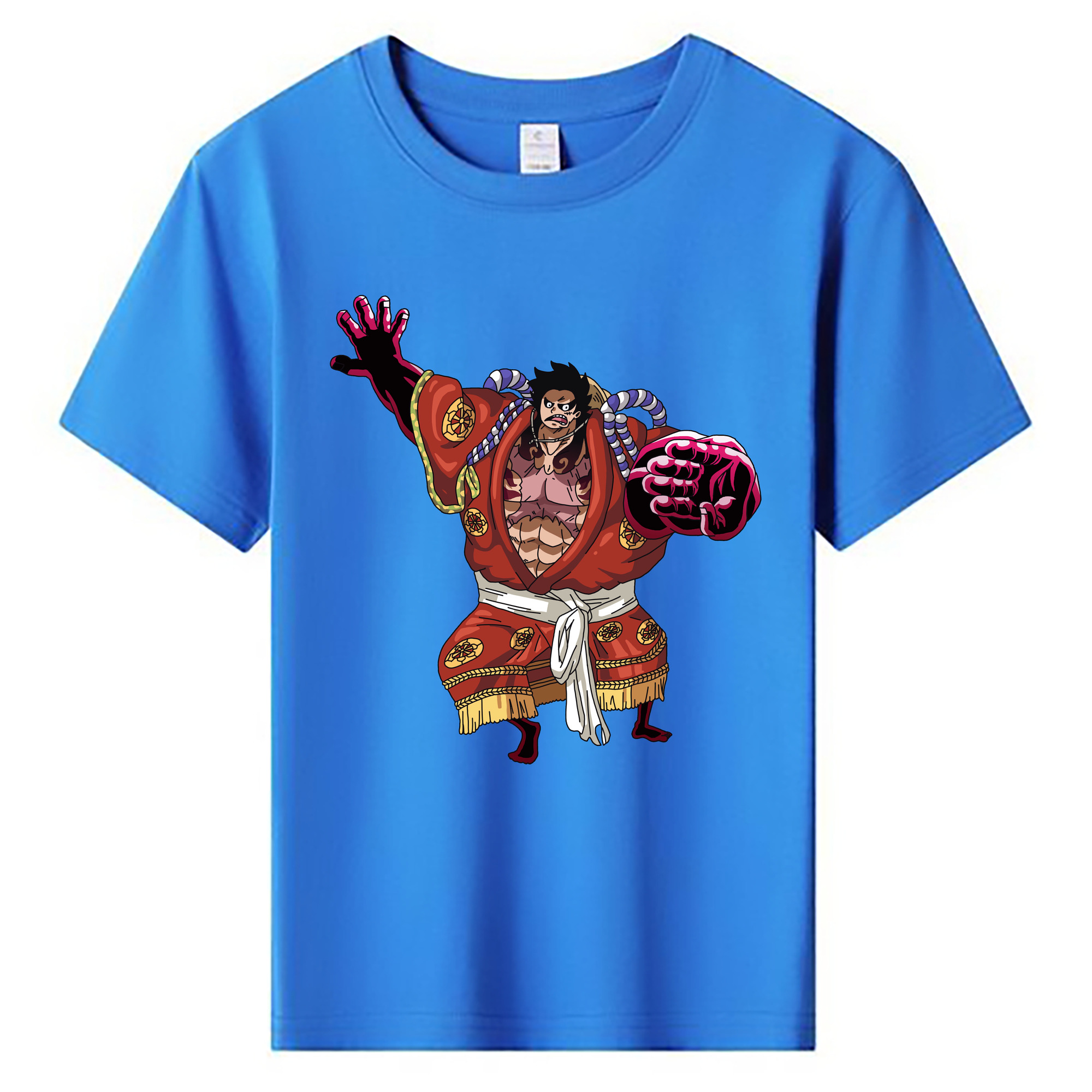 ワンピース モンキー・D・ルフィ ONE PIECE Monkey D. Luffy 綿100％キッズTシャツ（フロントプリント）